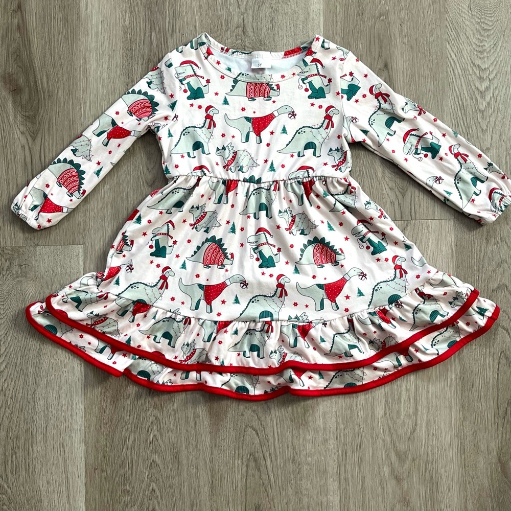 Dinosaur Xmas Dress